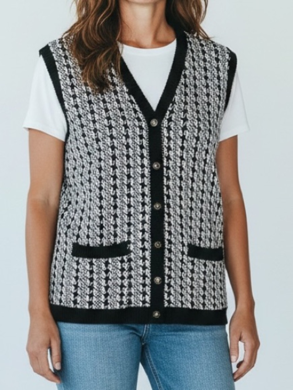 Vintage Tradition Houndstooth Sweater Vest